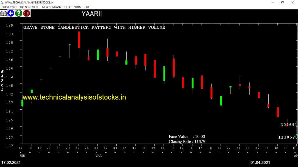 yaarii share price chart